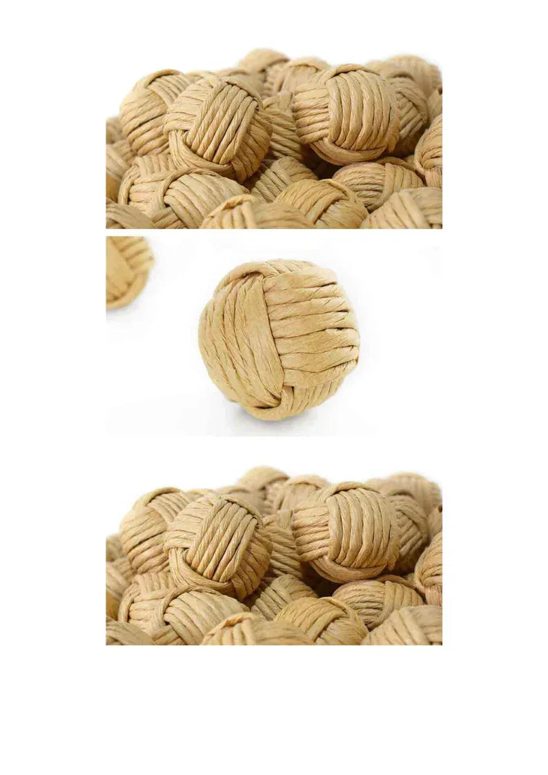 Balle tressée en fruit de vigne argentée