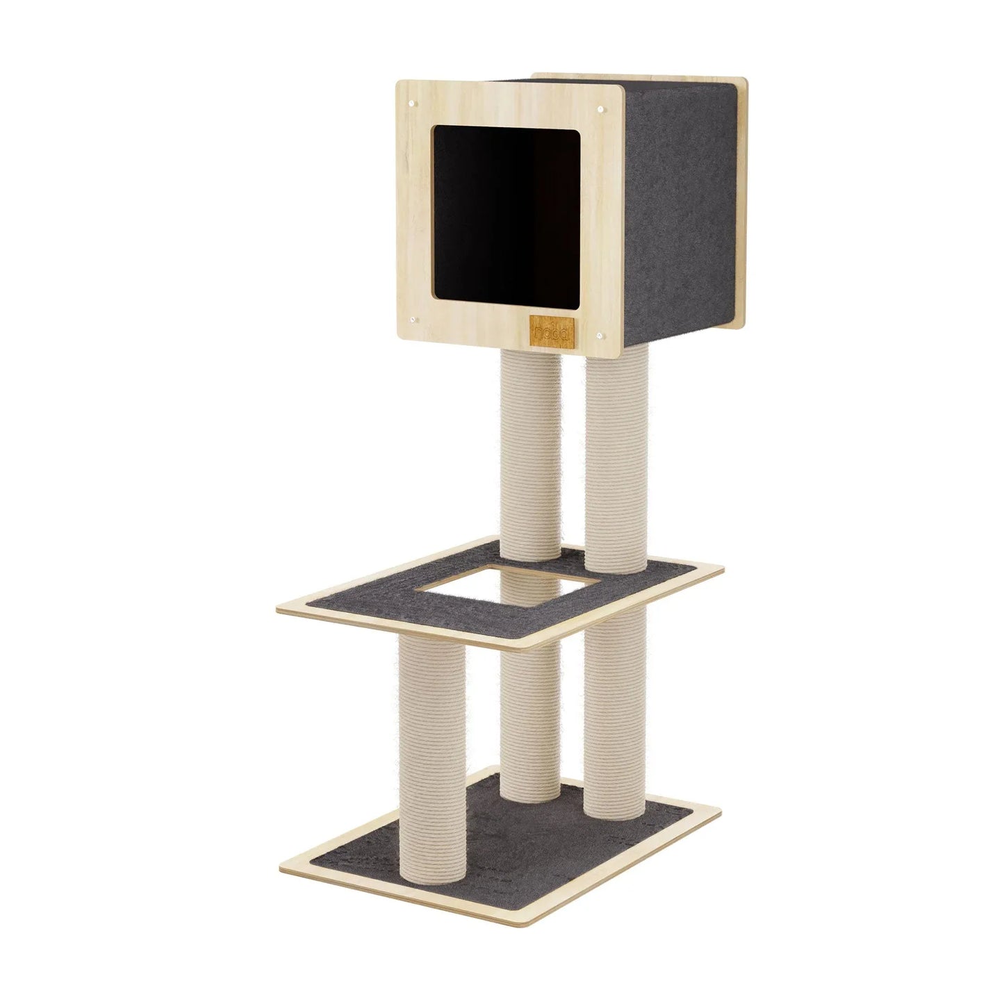 Cachette Cabane - Arbre à chat de luxe à 2 niveaux