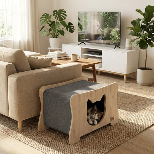 La cabane à chat grattable Hamac