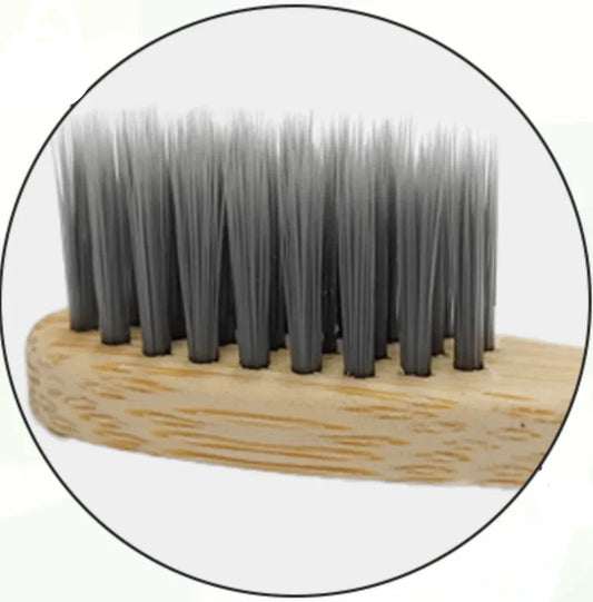 Brosse à dents pour chien en bambou, lot de 4