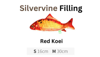 Peluche poisson 100 % vigne argentée/herbe à chat