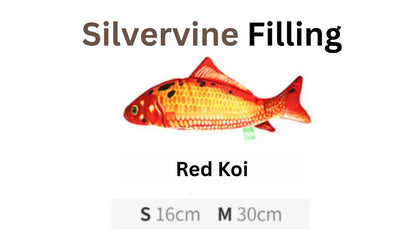 Peluche poisson 100 % vigne argentée/herbe à chat