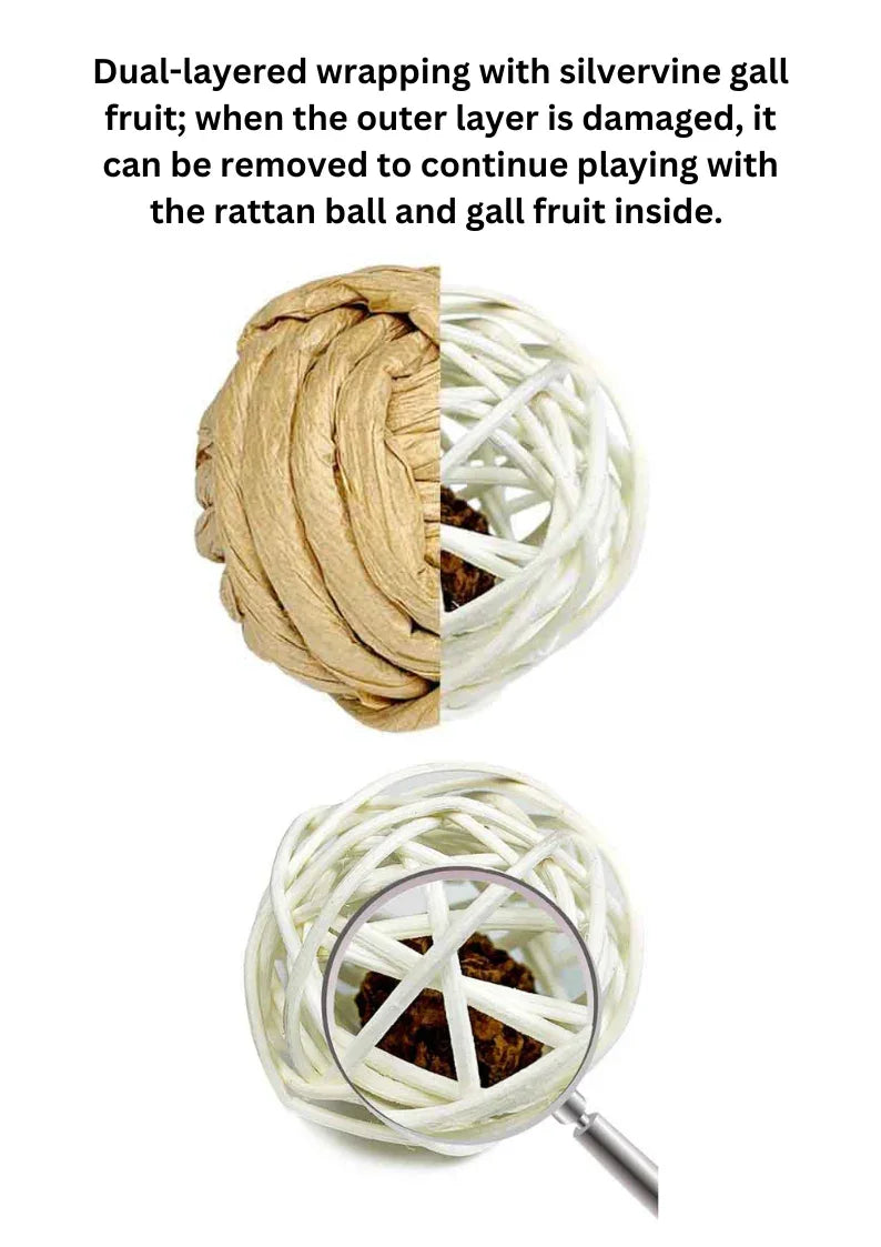 Balle tressée en fruit de vigne argentée