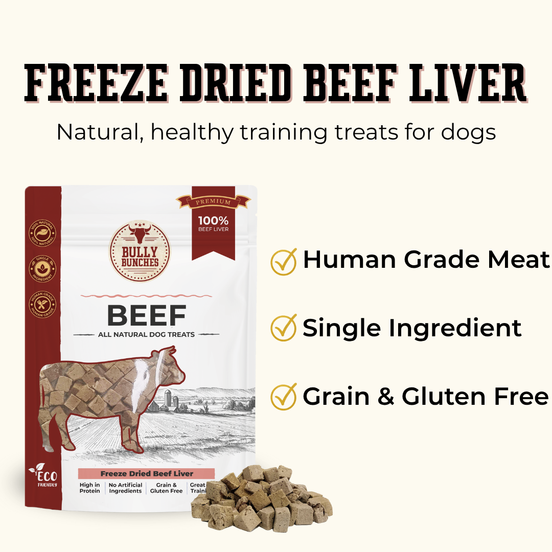 Bully Bunches Freeze Dried Beef Liver 100g / 3.5oz