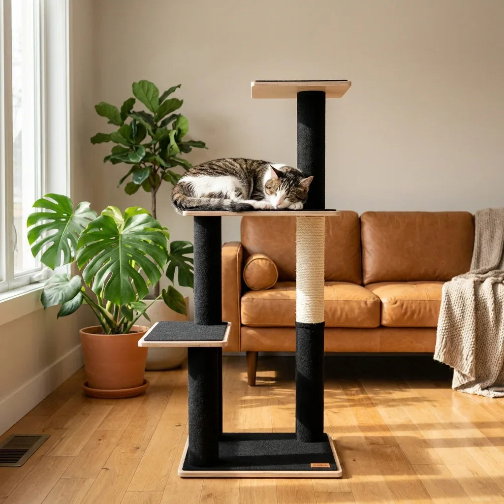 Noba Modern Plywood 3-Level Cat Tree