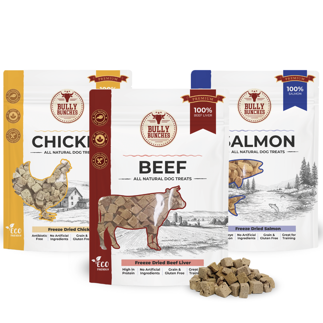 Bully Bunches Freeze Dried Flavour Bundle 100g / 3.5oz x3