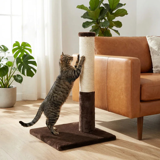 Noba Classic 28" Arbre à Chat - Fausse Fourrure Marron