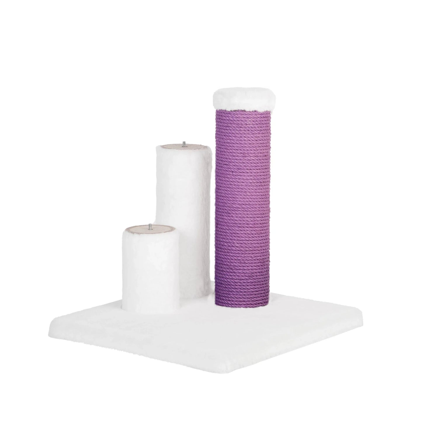 Noba Evolution - Arbre à chat 4 en 1 - Fourrure synthétique blanche