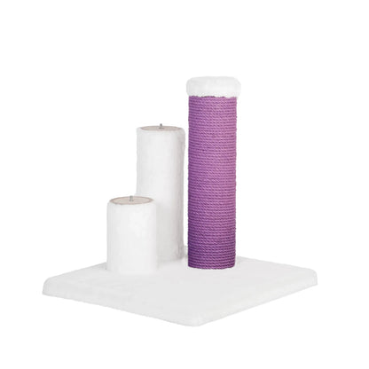 Noba Evolution - Arbre à chat 4 en 1 - Fourrure synthétique blanche