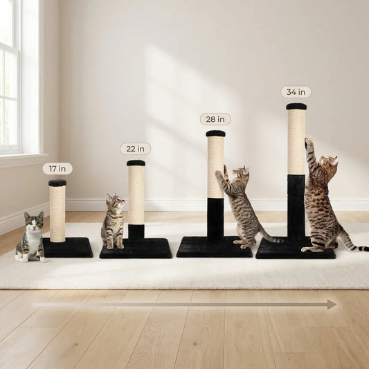 Noba Evolution - 4 in 1 Scratching post - Black Faux Fur