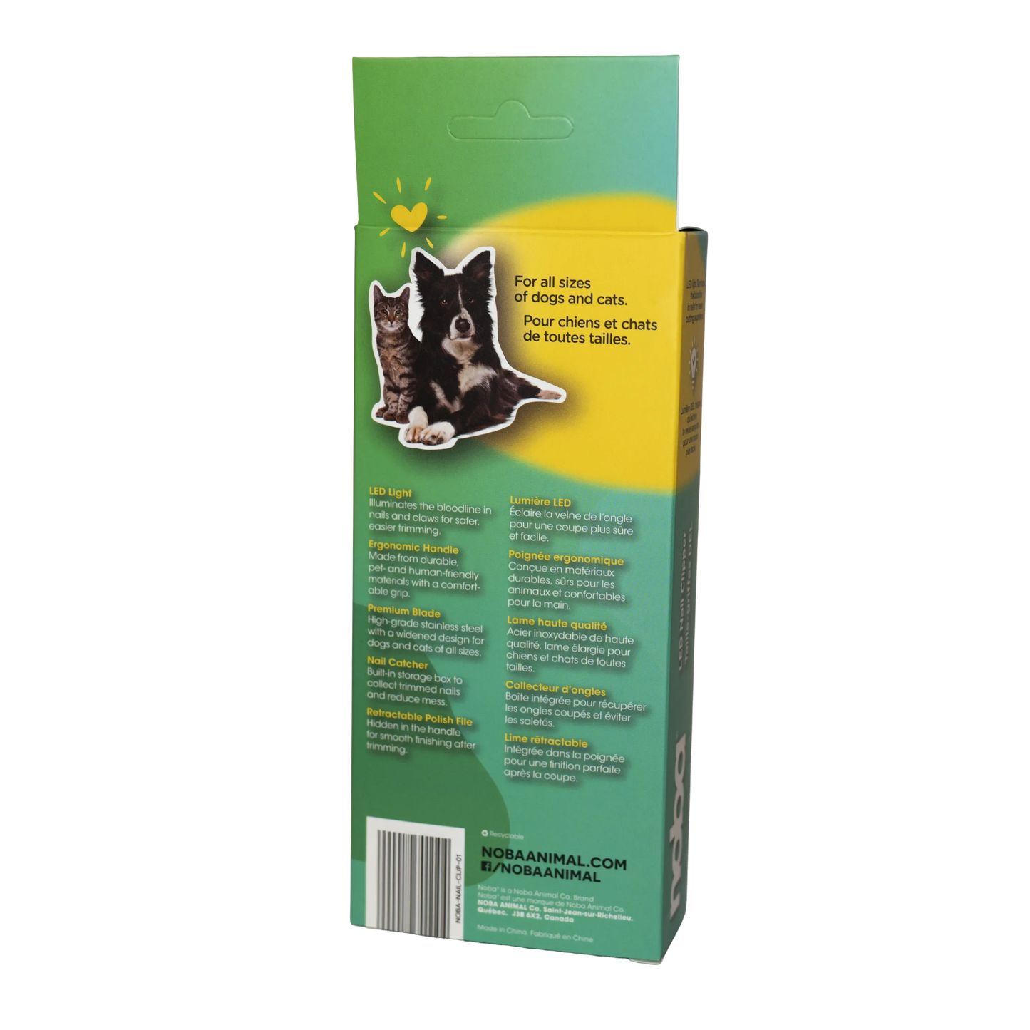 Coupe-Griffes LED Noba pour Chiens et Chats