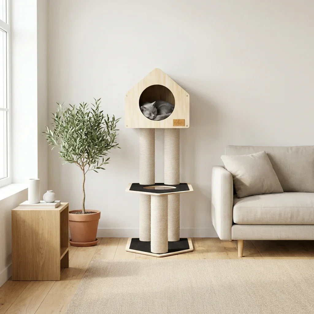 Arbre à chat de luxe à 2 niveaux Condo Hideout
