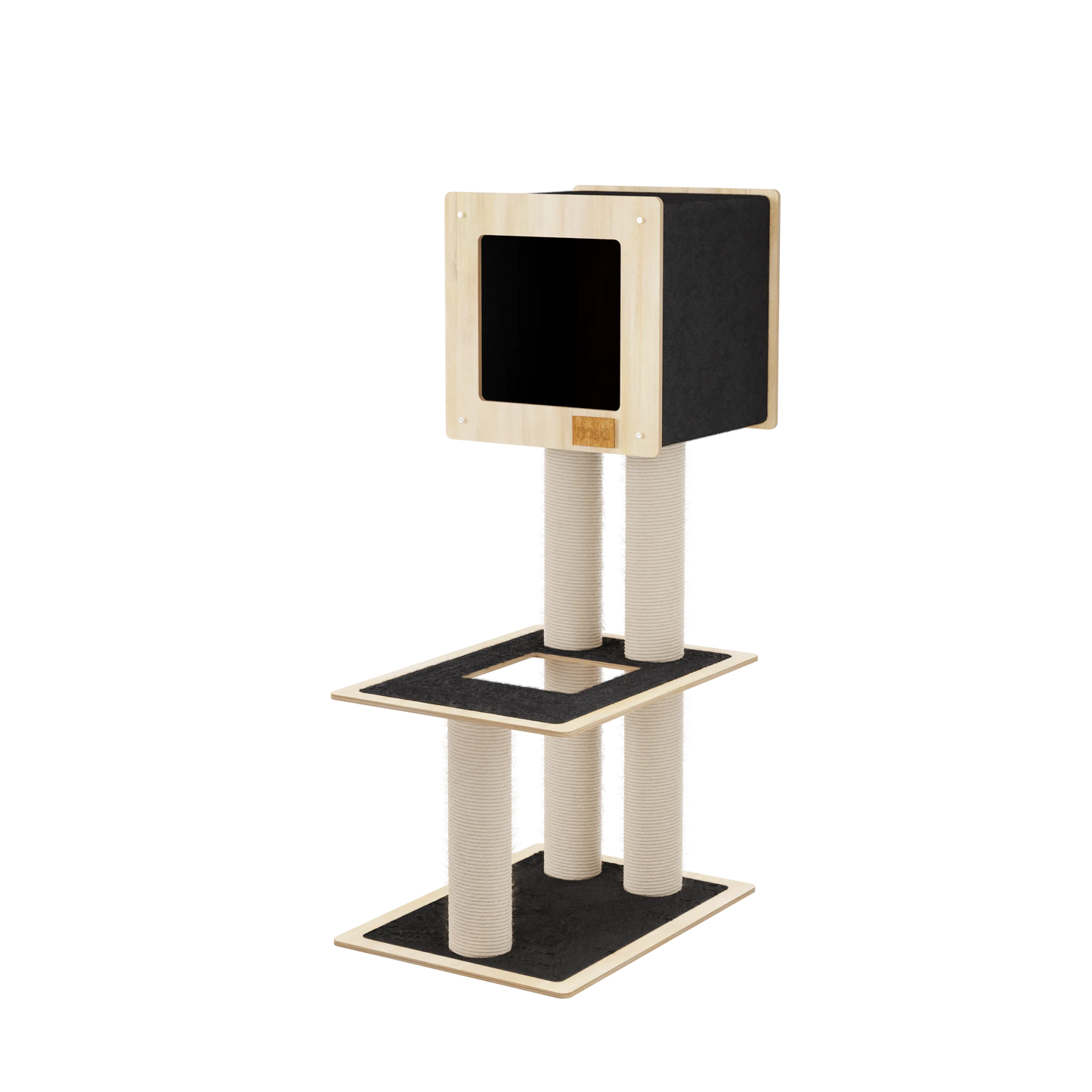 Cachette Cabane - Arbre à chat de luxe à 2 niveaux