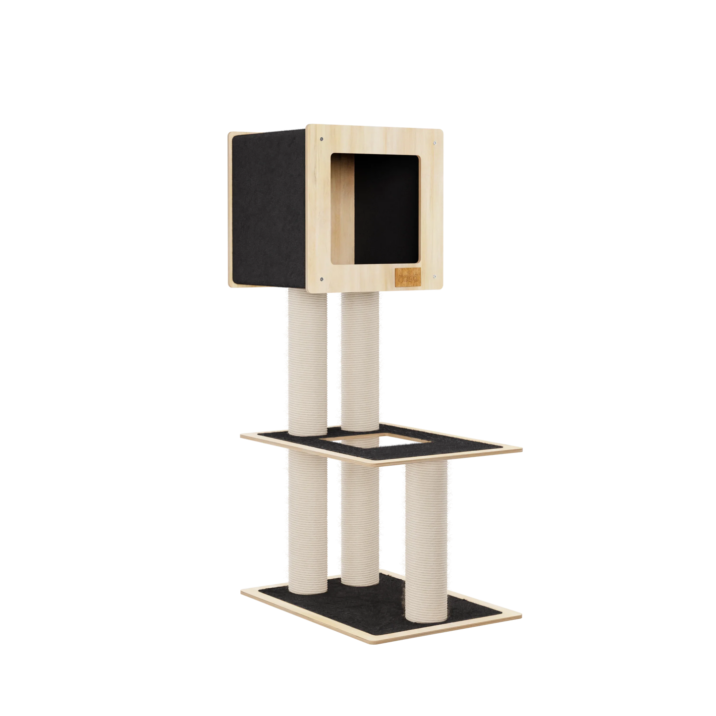 Cachette Cabane - Arbre à chat de luxe à 2 niveaux