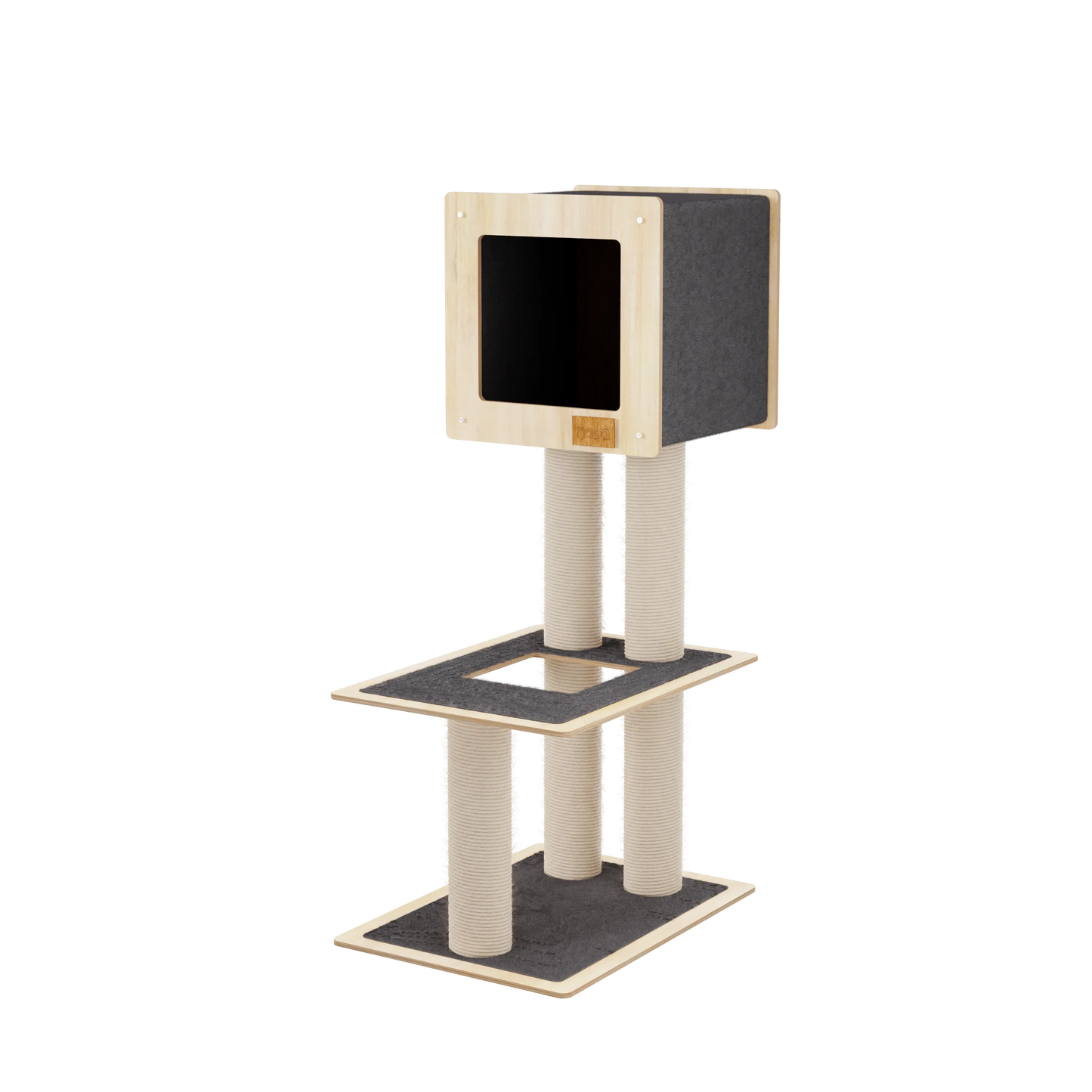 Cachette Cabane - Arbre à chat de luxe à 2 niveaux