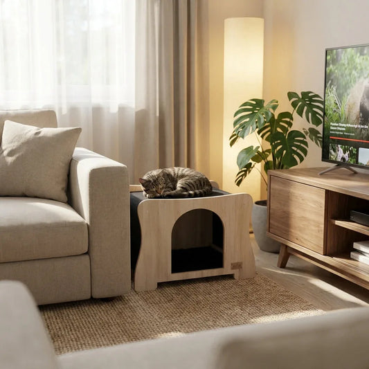 La cabane à chat grattable Hamac