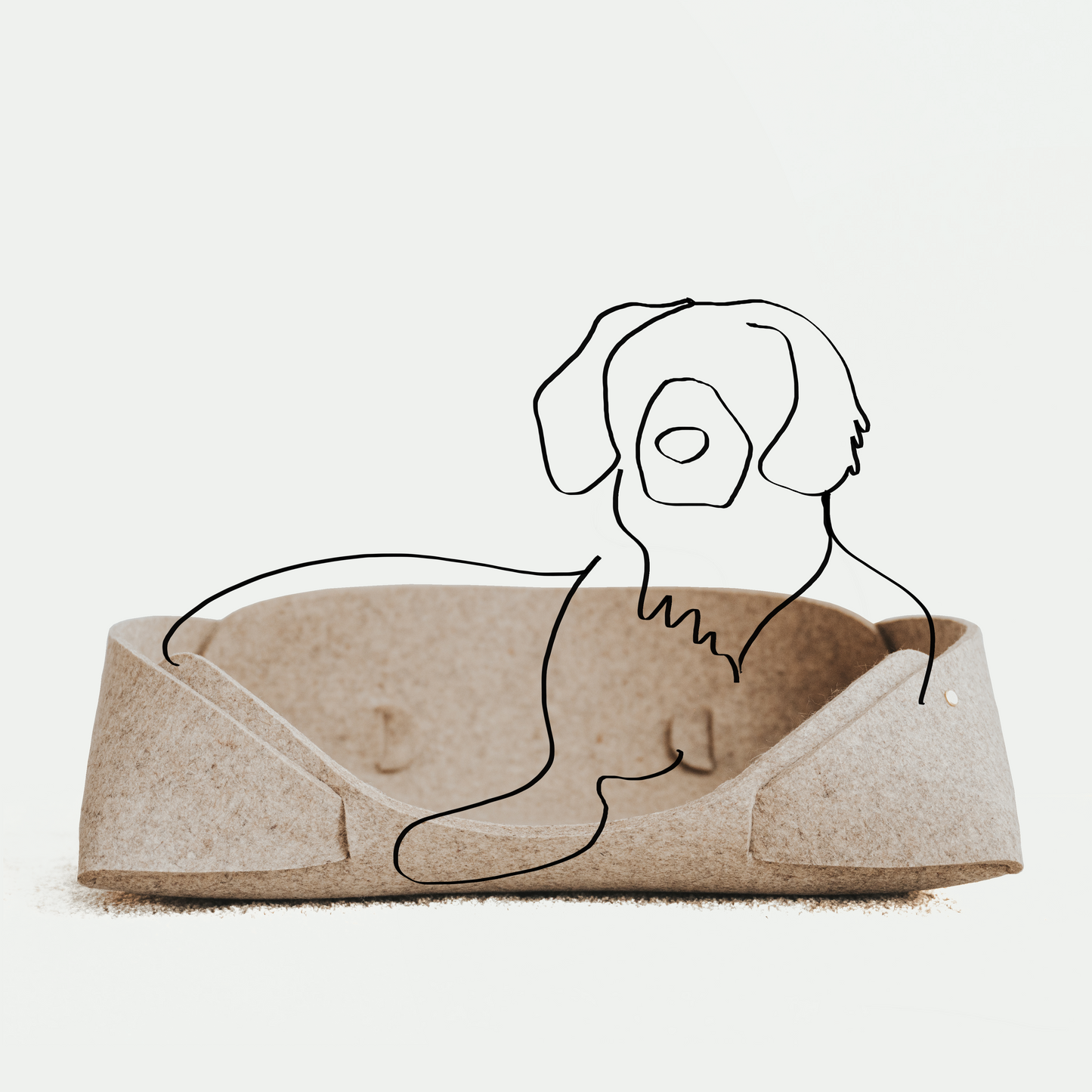 MATT Wool Felt Pet Basket 20″×15″