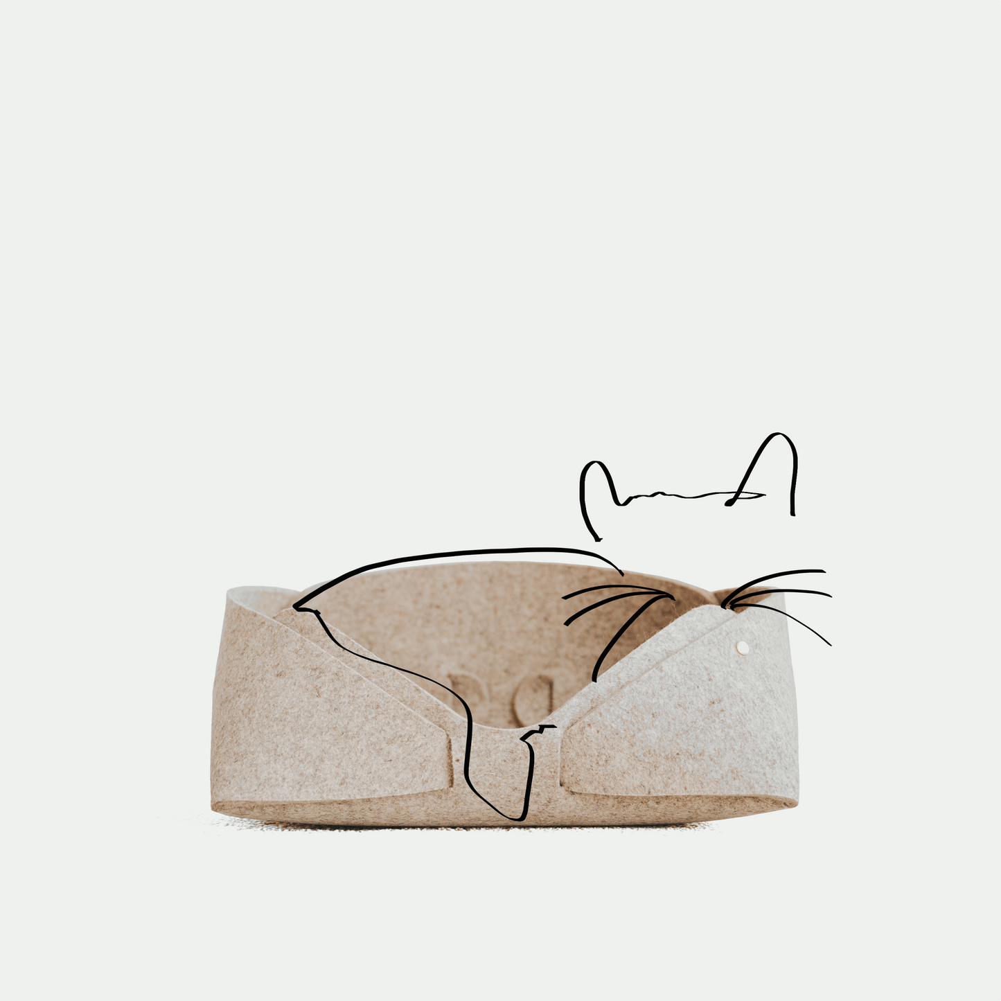 MATT Wool Felt Pet Basket 14″×12″