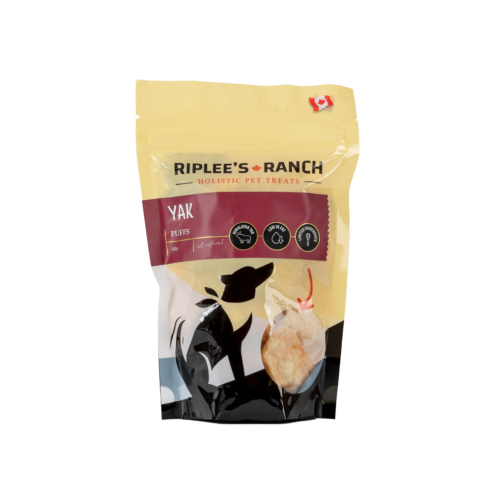 Riplee's Ranch Yak Cheese - Crunchy Puffs - Dog Treats