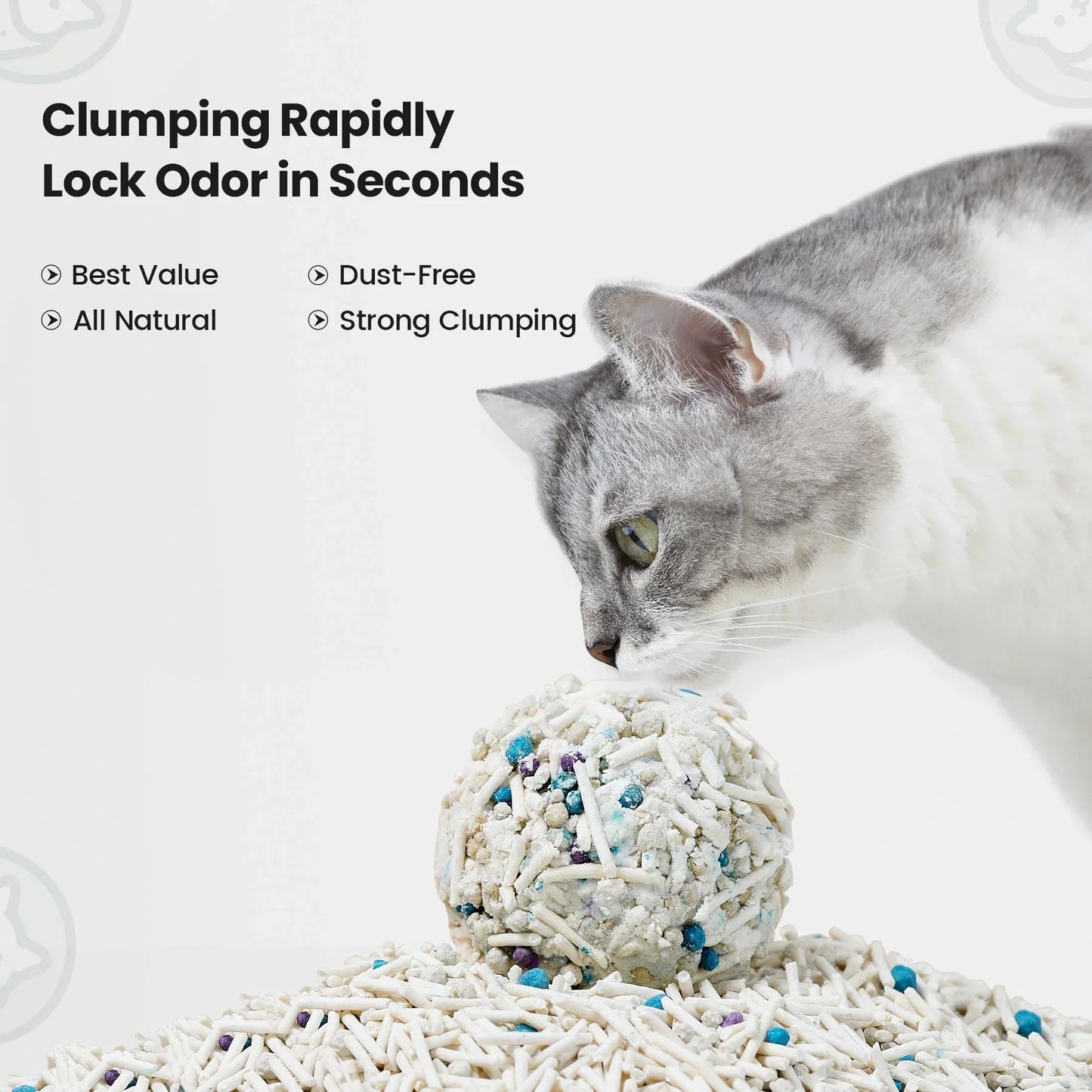 Litière pour chat Tofu Thé Vert Pack Cubique