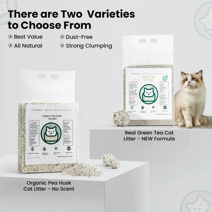 Litière pour chat Tofu Thé Vert Pack Cubique